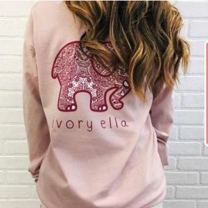 Ivory Ella Blush Pink Paisley Mandala Long Sleeve Size Small